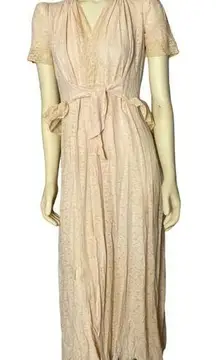  Victorian Edwardian Ruffled short sleeved robe size small