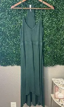 Anthropologie  Daily Practice Dress Racerback Midi Size Small Dark Green