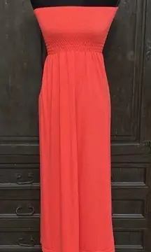 orange sleeveless dress. Size medium.