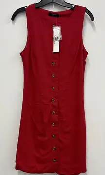 The Workshop Coral/Red The Toscana Mini Dress. - Size S