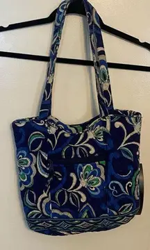 Vera Bradley Tote Shoulder Bag Purse, Mediterranean Blue green