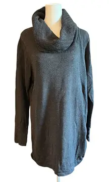 Calvin Klein Jeans Charcoal Cowl Neck Sweater Dress