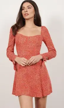 Daylight Shifted Print Long Sleeve Mini Dress