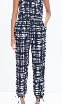New Madewell Faux Wrap Cami Crop Plaid Jumpsuit