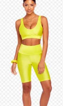 Goldsheep Bright Yellow Biker Short Set