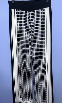 Saks Fifth Avenue Black Label‎ Wide Leg Pull On Lined  Trousers EUC Size S