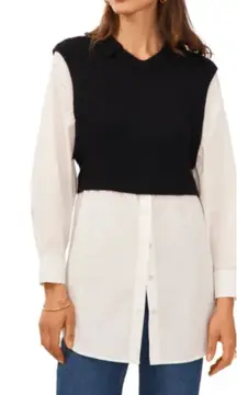 1‎ STATE Vest Button-Up Shirt NWT Sz Small