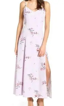 Love Fire Purple floral maxi dress