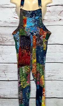 Mexicali Blues NWT Size L Playful Batik Patchwork One Piece Pants Overalls