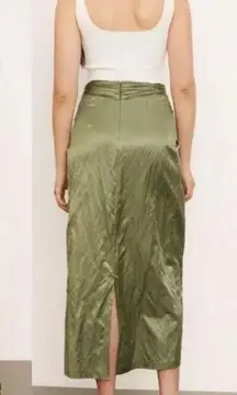 NWOT Vince Twist Front Skirt in Dark Pistachio Size 8