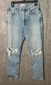 AGOLDE Woman Size 26 High Rise Straight Cropped distressed  denim Jeans
