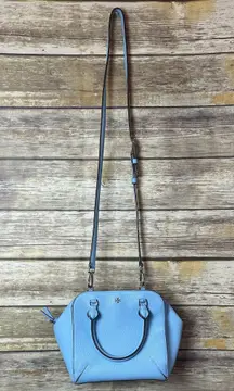 Pebbled Leather Shoulder Bag Rivera Blue