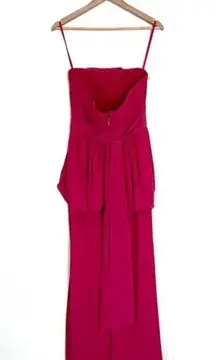 BCBGmaxazria Ruella Pink Silk Formal Dress Womens Size 2 Frayed Full Length