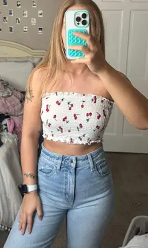 SheIn Cherry Tube Top