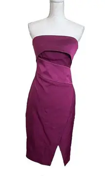 C/MEO Collective Strapless Dress Cocktail Sheath Dress Pink Women’s Size Small