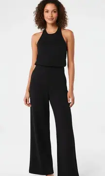 NWT Spanx 21415T AirEssentials Halter Jumpsuit in Very Black Airluxe L Tall