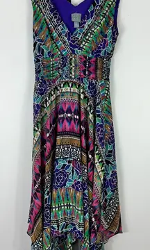 Rabbit Rabbit Designs Dress 4‎ Boho Fairycore Festival Handkerchief Hem Tribal