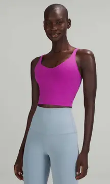Lululemon Align Cropped Tank Top with Built-in Shelf Bra Vivid Plum Purple 6
