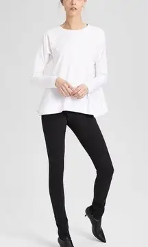 Theory  Bi-Stretch Cotton High-Waisted Black Legging