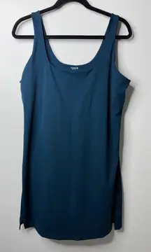 Old Navy Dark Teal Blue Green Powersoft Exercise Dress Built In Bra Shorts XL