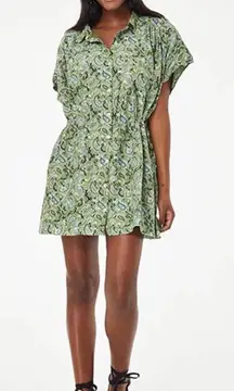 Roller Rabbit Turin Ellyott‎ Dress Olive Green Blue Paisley Size Large