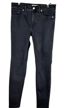 Madewell 9” High-Rise‎ Skinny Jeans Black Wash Size 29 For Tall Boots