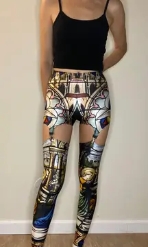 Blackmilk Black Milk Cathderal suspenders leggings XS 
