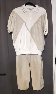 Cricket Lane Women's Large‎ Blouse & Pants Set, Vintage Two Piece Outfit