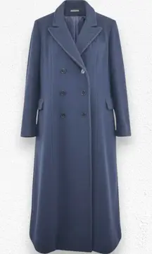 Vintage 70s Harve Benard Navy Wool Double Breasted Overcoat ILGWU Size Large