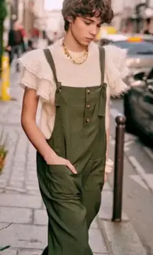 sezane  brian jumpsuit green FR38/US6