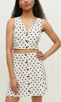 REFORMATION Ember Two Piece Polka Dot Set 0