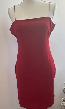 Elegant Red Midi Dress