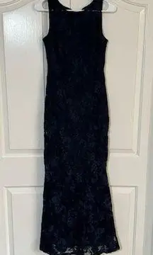 Karl Lagerfeld Navy Blue Laced Dress Size 4