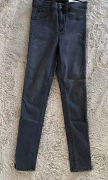 Rag & Bone High Rise Ankle Skinny Jeans - Black Women Size 26‎ School