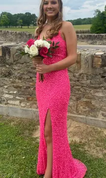 pink  and gowns prom dress