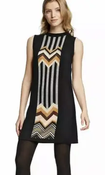 Missoni for Target Sweater Dress Women's Medium Black‎ Zig Zag Striped Chevron