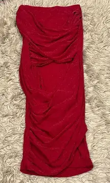 Jlux label slinky sparkly red dress size small