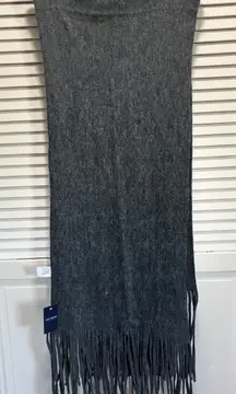 Lucky‎ Brand Womens Scarf Gray Fringe Long One Size NWT Super Soft Winter Warm