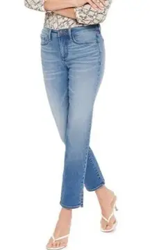 NYDJ Sheri Slim Ankle Lift Tuck Maele Stretch Shaping Jeans Split Hem 4