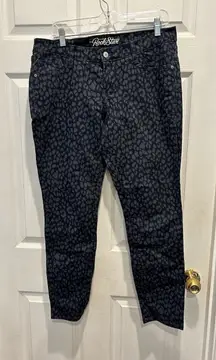 Old Navy The Rock Star Leopard Print Skinny Jeans Women Size 14 Regular Party