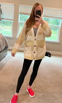 Free People Oversized Women's Southport Beach Cardigan Grains Sweater XS