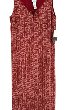 NWT‎ Emma James Liz Clairborne Women's Red Floral Reversible Midi Maxi Dress 12P