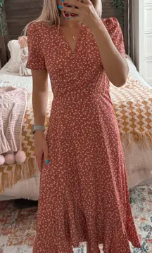 Floral Maxi Wrap Dress