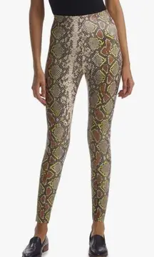 Commando  Faux Animal Legging with Control Compression Neon Snake small