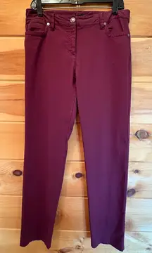 Zac & Rachel Burgundy Color Pants. Size 10