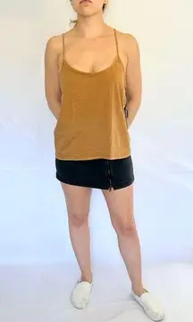 NWT  Scoop Tank - Brown/Caramel - XS