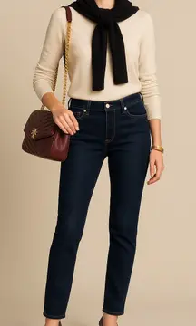 Tory Burch Dark Wash Jeans Women’s Classic Stretch Denim High-End Luxury 29