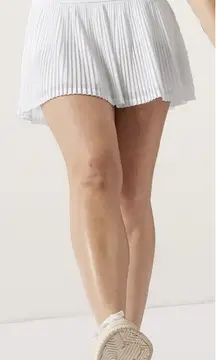 Athleta A-Game Pleated Mesh Skort White Balletcore Pickleball/Tennis/Golf-XL 🧡🎀