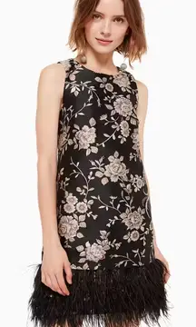 Kate Spade Madison Avenue Pamella Chinoiserie Feather Hem‎ Dress