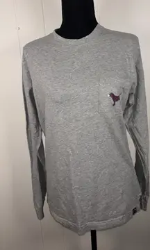 pink tropical victoria secret sequin dog long sleeve shirt Gray Xs Oversized